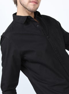 اشتري Solid Slim Fit Shirt with Long Sleeves في السعودية