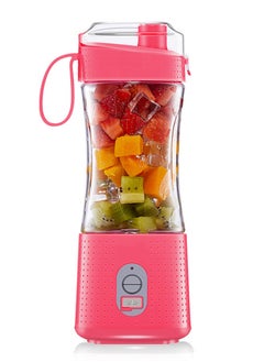 Buy Portable Blender for Shakes and Smoothies Personal Size Single Serve Travel Fruit Juicer Mixer Cup with Rechargeable 4000mAh Pink in Saudi Arabia