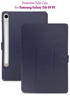 اشتري Protective Folio Flip Case Cover For Samsung Galaxy Pad S9 FE Blue في السعودية