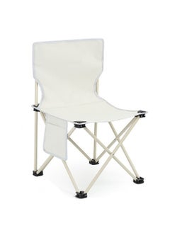 Buy Outdoor Folding Chairs, Outdoor Sketching Fishing Stools, Portable Barbecue/Family Camping, Oxford Cloth Folding Chairs, White in UAE