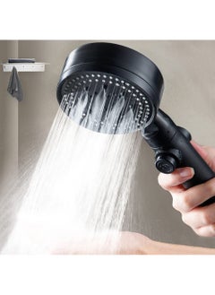 Buy Five Functions Shower Head Handheld High Pressure Shower Head Full Body Covering Powerful Rainwater Hard Water Softener Filter Shower Head (Black) in UAE