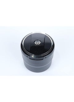 Buy Adjustable Smokeless Car Ashtray with Lid Smell Proof with LED Light with All,ceramic Interior , Cup holder size , Detachable and Portable, Opel , Black and Silver in Egypt