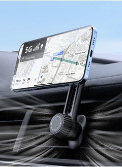 Buy Magnetic Phone Holder for Car - Super Strong Magnetic Force, 360 Degree Rotation, Stable and Easy Installation - Compatible with Magsafe iPhone and Android Phones in UAE