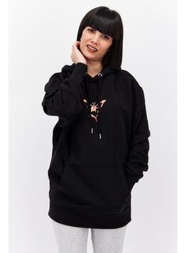 Buy Women Sportswear Fit Long Sleeve Outdoor Hoodies, Black in UAE