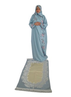 Buy Premium Prayer Mat Set With Prayer Dress Soft Cotton in Saudi Arabia