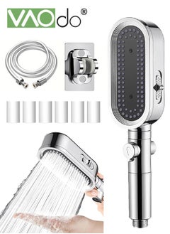 Buy High Pressure Shower Head with Shower Holder 3-mode Water-Saving Shower Head Combo with 1.5M Hose and PP Filter Element Reduces Dry Itchy Skin Rain Shower Head in Saudi Arabia