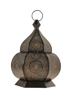 اشتري HilalFul Arabesque Deep Brown Decorative Candle Holder Lantern | For Home Décor in Eid, Ramadan, Wedding | Living Room, Bedroom, Indoor, Outdoor Decoration | Islamic Themed | Moroccan في السعودية