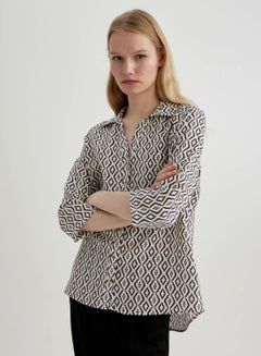 Buy Regular Fit Shirt Collar Long Sleeve Shirt in UAE