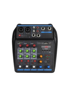 Buy 4 Channel Mixer, DJ Mixing Console, with Bluetooth, 48V Phantom Power Monitor Karaoke System USB Mixer Audio in Saudi Arabia