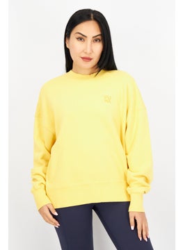 اشتري Women Relaxed Fit Long Sleeve Training Sweatshirt, Yellow في الامارات