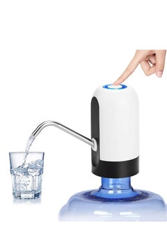 Buy Drinking Water Pump, Usb Charging Automatic Water Bottle Pump Universal Electric Water Dispenser, Waterproof LED Button Automatic Drinking Water Bottle Dispenser for 5 Gallon in Saudi Arabia