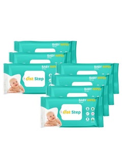 Buy Baby Wet Wipes Enriched With Aloe Vera And Jojoba Oil (80Pcs Pack Of 7) in UAE