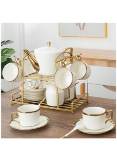 Buy Creative Coffee Mug Mug Storage Rack Double-layer Large Volume Gold in Saudi Arabia