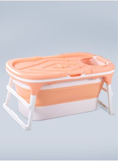 Buy Baybee Haven Foldable Baby Bath Tub for Kids & Adults, Portable Baby Mini Swimming Pool for Kids Teens with Foldable Anti Skid Base, Closing Lid & Drainer, Kids Bathtubs for Adults Boy Girl (Pink) in UAE