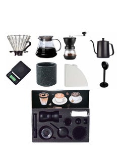 اشتري V60 8-Piece Coffee Set Pour Over  Drip Coffee Maker Set With Portable Handheld Gift Box في الامارات