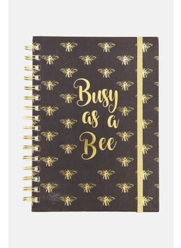 Buy Metallic Chunky Spiral Notebook, Black/Gold in UAE