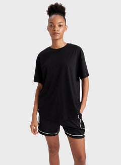 Buy Defactofit Oversize Fit Crew Neck Sports T-Shirt in UAE