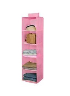 Buy 5-piece closet organizer made of strong, high-quality materials (pink) in Egypt