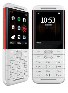 اشتري Nokia 5310 Dual SIM Keypad Phone with MP3 Player Wireless FM Radio Rear Camera with Flash White/Red في الامارات