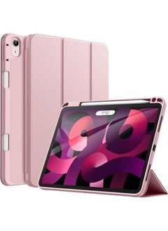 اشتري Pink Trifold Smart Cover for iPad Air 13 Inch (M2) 2024 – Auto Wake/Sleep, Pencil Holder, and TPU Back في الامارات