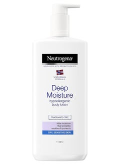 اشتري Neutrogena Norwegian Formula Deep Moisture Body Lotion Dry And Sensitive Skin, 400 Ml في الامارات