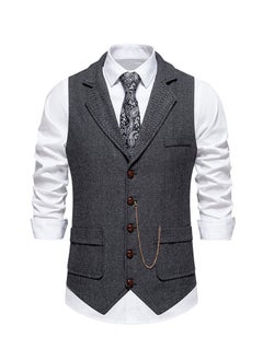 اشتري New Retro Lapel Suit Vest في الامارات