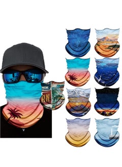 اشتري Neck Gaiter Mask, Bandana Gator Face Cover Mask Sun UV Protection, Neck Warmer Balaclava, Tube Face Scarf, Headband for Outdoor في السعودية