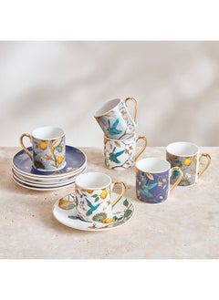 اشتري Evie 12-Piece Espresso Cup and Saucer Set 80 ml في الامارات