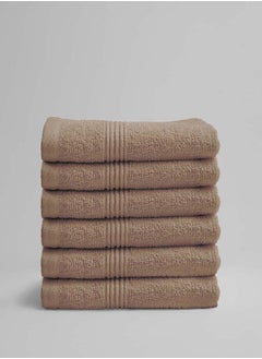 Buy 6 Pieces Face Towel by La'Marvel, Affogat 550 GSM 100% Cotton Luxury Home Towels in Saudi Arabia