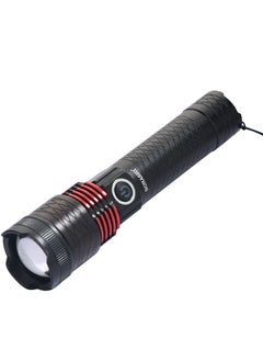 Buy Rechargeable LED Torch with Zoom Function | 5000mAh Battery with Long Range Coverage of 1.5 KM | Hyper Bright LED with 2 Hours of Continuous Working | LED Flashlights in UAE