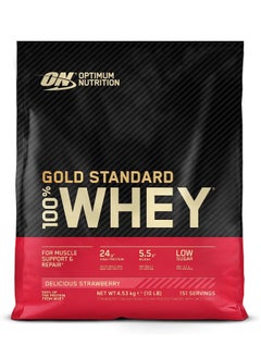 Buy Gold Standard 100% Whey Protein Powder Delicious Strawberry 10 lbs in UAE