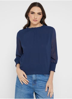 اشتري Sheer Sleeve Top في الامارات