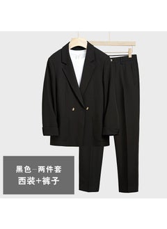 اشتري Spring Autumn Korean-style Casual Suit Set for MenBlack Black في الامارات