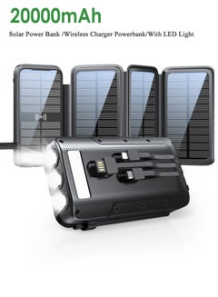 Buy 20000mAh Rugged EcoLight Solar Power Bank Fast Wireless Charging in Saudi Arabia