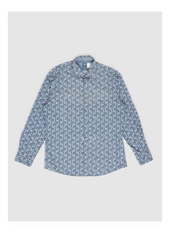 اشتري Collared Neck Long Sleeve Floral Shirt في مصر