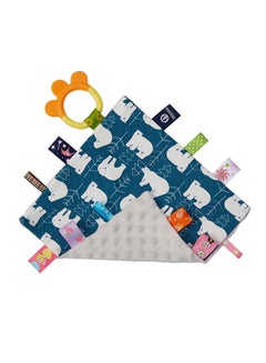 اشتري Baby Appease Towel Comfortable Baby Tag Soothing Security Blanket with Colorful Tags Silicone Baby Teether Cute Patterns Soft Comforter Hand Plush Towel for Infants Toddlers في الامارات