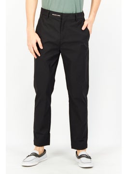 Buy Men Tony Fit Solid Chino Pants, Black in UAE