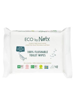 اشتري Flushable Baby Wipes Hypoallergenic and Chemical Free, 42 Count في الامارات