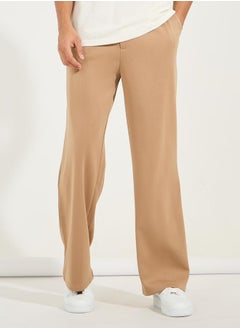 Buy Premium Scuba Relaxed Knit Pants with Pleat Detail in Saudi Arabia