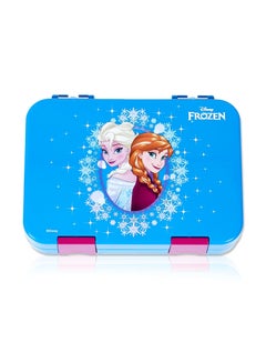 Buy Disney Frozen Elsa Anna 6/4 Compartment Convertible Bento Tritan Lunch Box - Blue in Saudi Arabia
