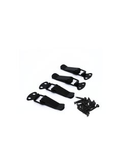 Buy SYOSI 4 Pcs Black Toggle Latch, Stainless Steel Spring Loaded Toggle Latch, Black Catch Hasp Clamp Clip Lock with Black Steel Drywall Screws for Cabinet, Wooden Case, Box, Chest in UAE
