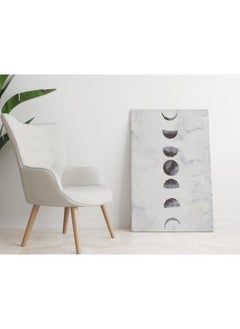 Buy Moon Phases Wall Art Minimalist Moon Art Black and White 120x80 in Egypt