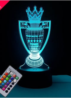 Buy Football Series 3D Night lamp LED 7/16 Colors Touch+16 Colors Remote Control Colorful Creative Gift lamp Bedside lamp Desk lamp ed Texture Base Manchester in UAE