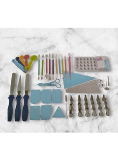 Buy 56pcs Cake Decorating Supplies Kit Icing Tips Silicone Pastry Bag Plastic Coupler Flower Nails Cake Decorating Pen Cake Spatula Baking Frosting Tools Set for Cakes Cupcakes Cookies Pastry in Egypt