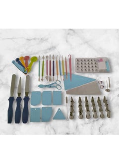 Buy 56pcs Cake Decorating Supplies Kit Icing Tips Silicone Pastry Bag Plastic Coupler Flower Nails Cake Decorating Pen Cake Spatula Baking Frosting Tools Set for Cakes Cupcakes Cookies Pastry in Egypt