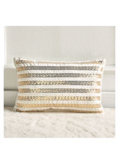 Buy Leila Sequin Embellished Filled Cushion - 30x45 cm in Saudi Arabia