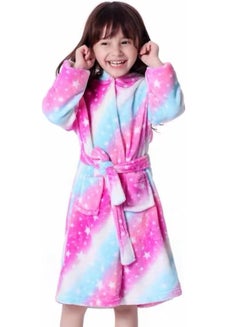 Buy Baby Girls Unicorn Design Bathrobes Hooded Nightgown Soft Fluffy Bathrobes Sleepwear For Baby Girls(10Y-11Y) in UAE