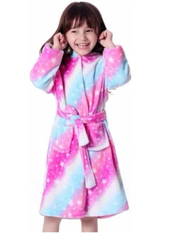 Buy Baby Girls Unicorn Design Bathrobes Hooded Nightgown Soft Fluffy Bathrobes Sleepwear For Baby Girls(10Y-11Y) in UAE