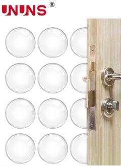 اشتري Door Stoppers Wall Protector,12PCS Self Adhesive Door Handle Wall Protector,2 Inch Round Clear Door Stops,Shock Absorbent Gel Wall Cushion For Door Knob,Quiet,Wall Shield Silencer في السعودية