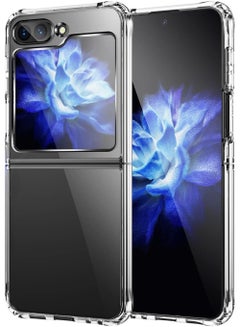 Buy For Samsung Galaxy Z Flip 5 Clear Case Crystal Clear Slim Fit Thin Transparent Phone Cover Soft TPU Bumper Corners Rubber Shockproof Anti-Slip Heavy Duty Protection in Saudi Arabia